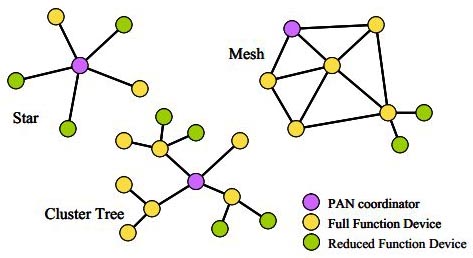 Network topology options in Zigbee Network topology options in Zigbee
